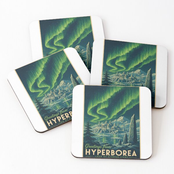 Item preview, Greetings from Hyperborea Vintage Travel Art designed and sold by Extravanganzza.
