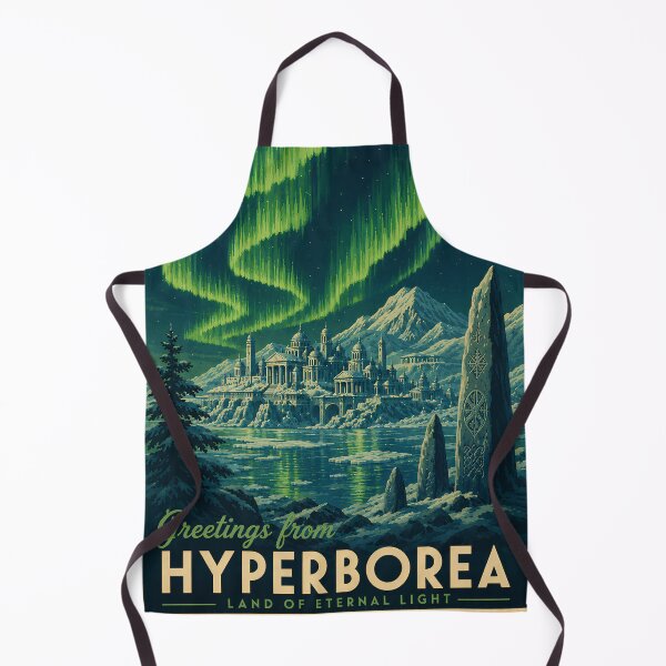 Item preview, Greetings from Hyperborea Vintage Travel Art designed and sold by Extravanganzza.