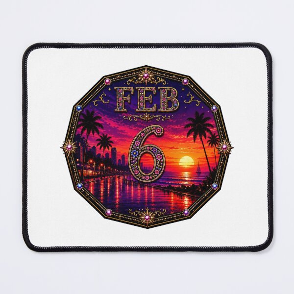 Item preview, February 6 Sunset Birthday Design designed and sold by LunaMoments.