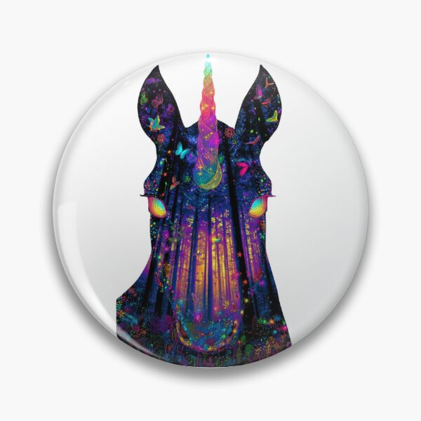 Item preview, Magical Neon Unicorn with Glowing Forest Silhouette  designed and sold by LC&LCPlatform.