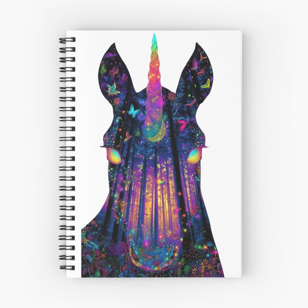 Item preview, Magical Neon Unicorn with Glowing Forest Silhouette  designed and sold by LC&LCPlatform.