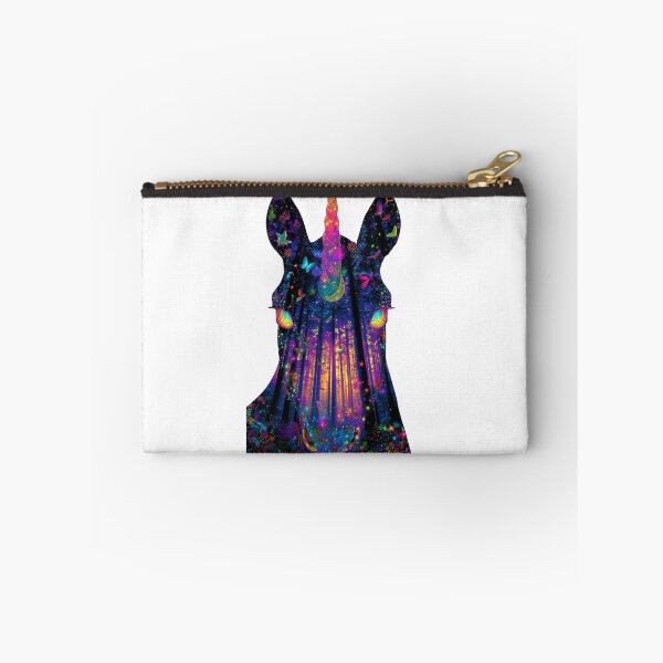 Item preview, Magical Neon Unicorn with Glowing Forest Silhouette  designed and sold by LC&LCPlatform.