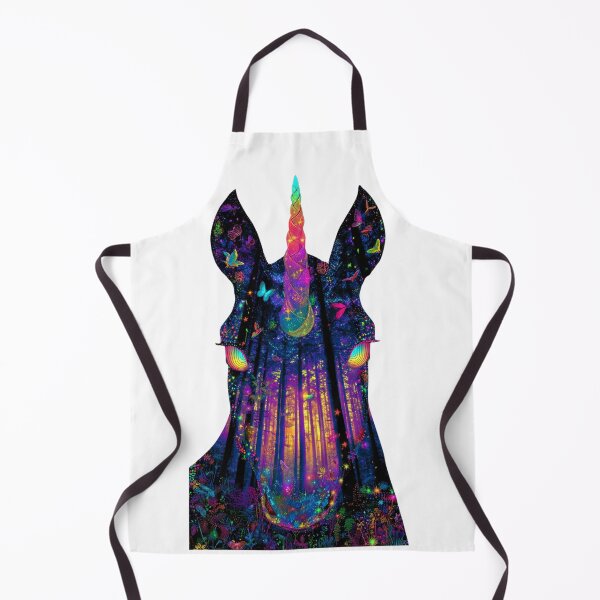 Item preview, Magical Neon Unicorn with Glowing Forest Silhouette designed and sold by LC&LCPlatform.