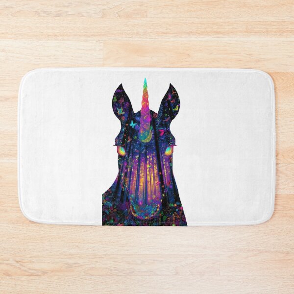 Item preview, Magical Neon Unicorn with Glowing Forest Silhouette  designed and sold by LC&LCPlatform.