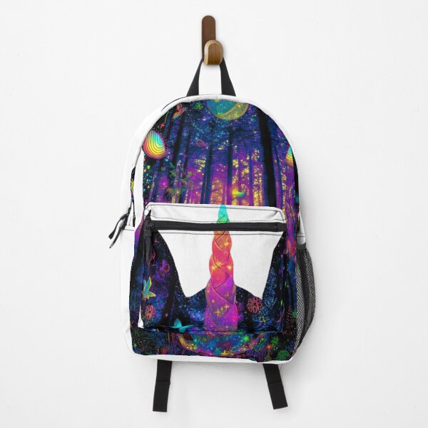 Item preview, Magical Neon Unicorn with Glowing Forest Silhouette designed and sold by LC&LCPlatform.