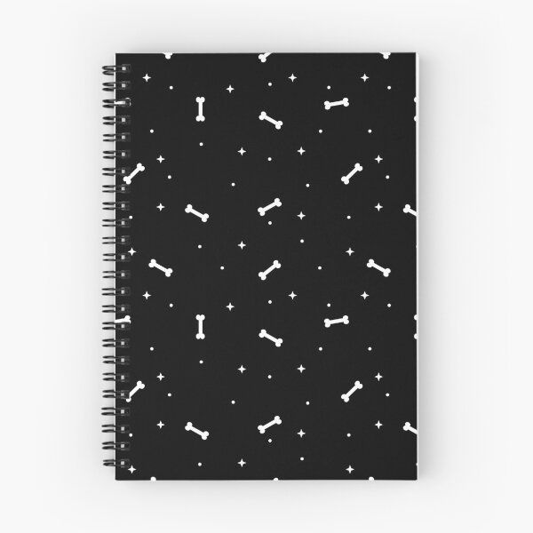 Item preview, Cute White Dog Bone and Star Seamless Pattern on Black Background designed and sold by MathuraPresent.