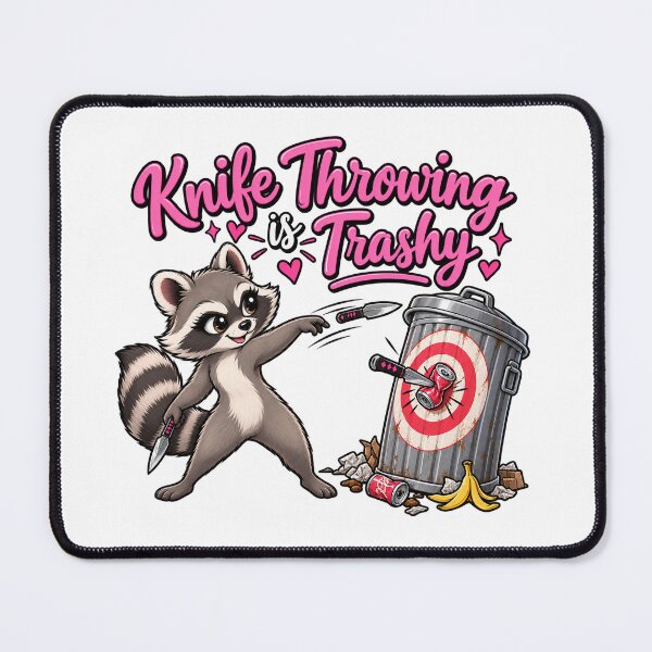 Item preview, Knife Throwing is Trashy Racoon Art designed and sold by MudandMetal.