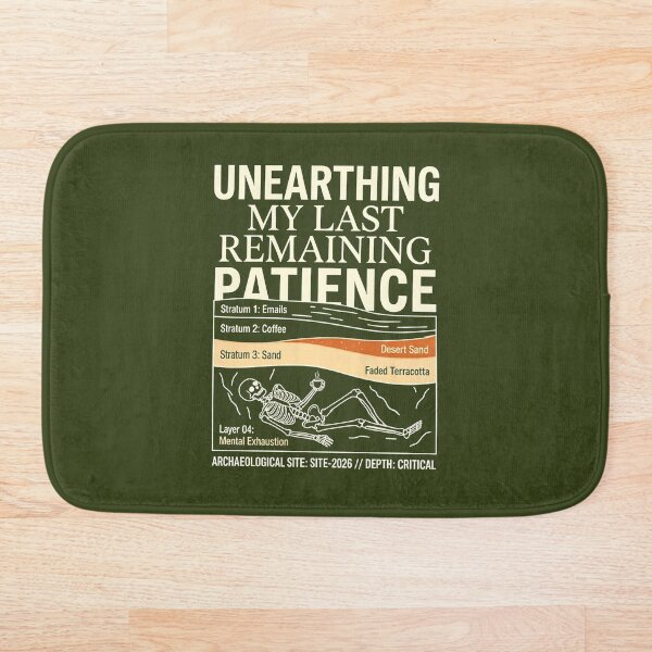 Aperçu de l'œuvre T-shirt archéologique « Déterrer ma dernière patience » créée et vendue par EIPTOW.