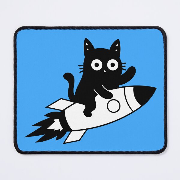 Item preview, Adorable Cute Cat Riding a Rocket to the Moon – Funny Space Cat. Adorable Space Cat Riding a Rocket Ship to the Moon – Cute Cat designed and sold by DibujandoPorfa.