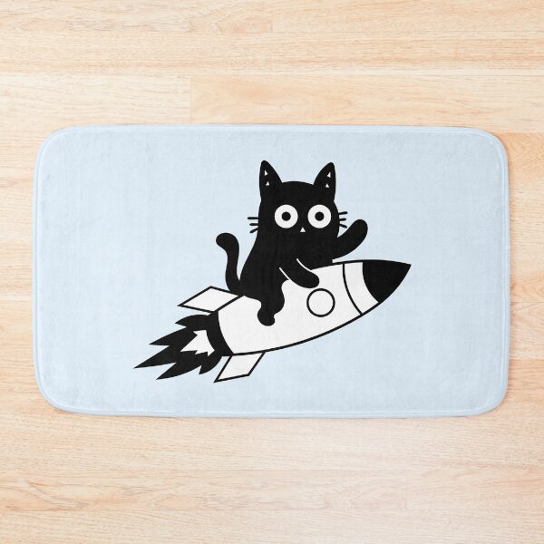 Item preview, Adorable Cute Cat Riding a Rocket to the Moon – Funny Space Cat. Adorable Space Cat Riding a Rocket Ship to the Moon – Cute Cat designed and sold by DibujandoPorfa.