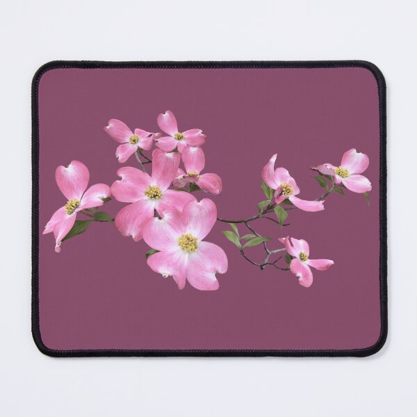 Item preview, Pink Dogwood Blossoms on a Burgundy Background designed and sold by KathyLav.