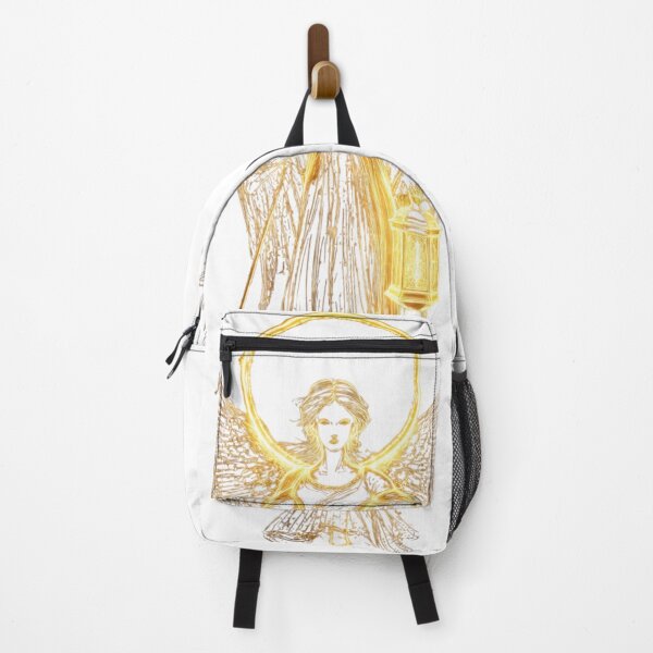 Item preview, Elegan Golden Guardian Angel with Lantern Line Art  designed and sold by LC&LCPlatform.