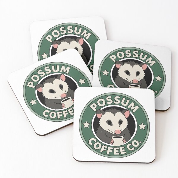 Item preview, Possum Coffee Co Cute Opossum Holding Coffee Cup designed and sold by wingoo22.