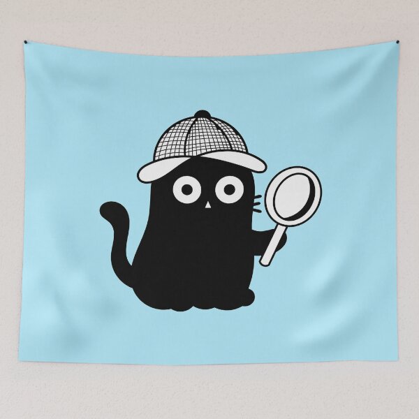 Item preview, Funny Detective Cat in Sherlock Holmes Style – Mystery Kitten. Cute Detective Cat in Sherlock Holmes Style designed and sold by DibujandoPorfa.