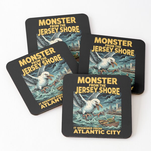 Item preview, Monster From the Jersey Shore Seagull Vintage Horror Atlantic City  designed and sold by Milasneeze.