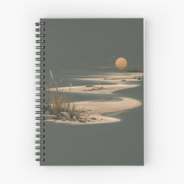 Item preview, Sandbar Stillness Serene River Landscape Art designed and sold by StoneOak.