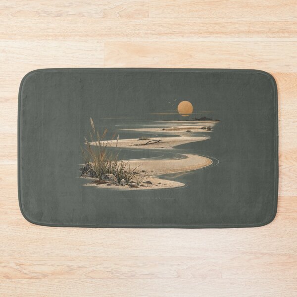 Item preview, Sandbar Stillness Serene River Landscape Art designed and sold by StoneOak.