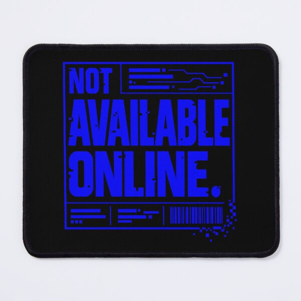 Item preview, Not Available Online – Cobalt Barcode Glitch Typography designed and sold by Anyshca.