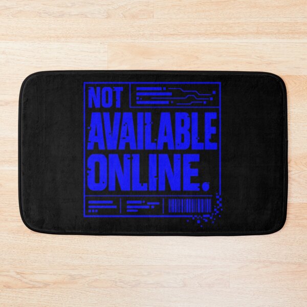 Item preview, Not Available Online – Cobalt Barcode Glitch Typography designed and sold by Anyshca.