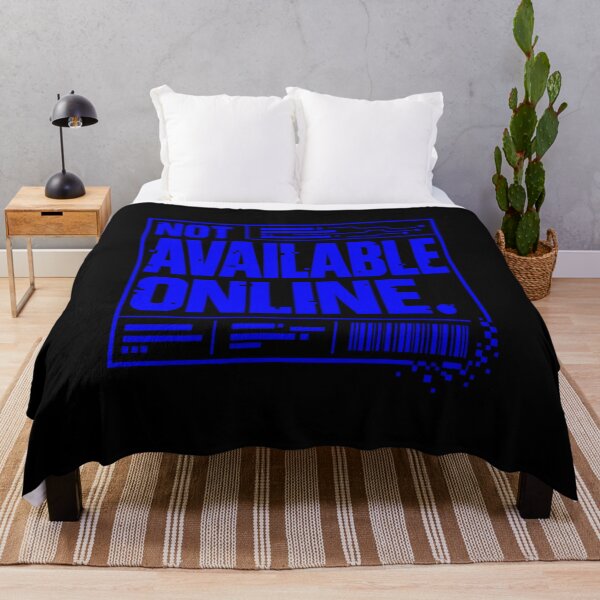 Item preview, Not Available Online – Cobalt Barcode Glitch Typography designed and sold by Anyshca.