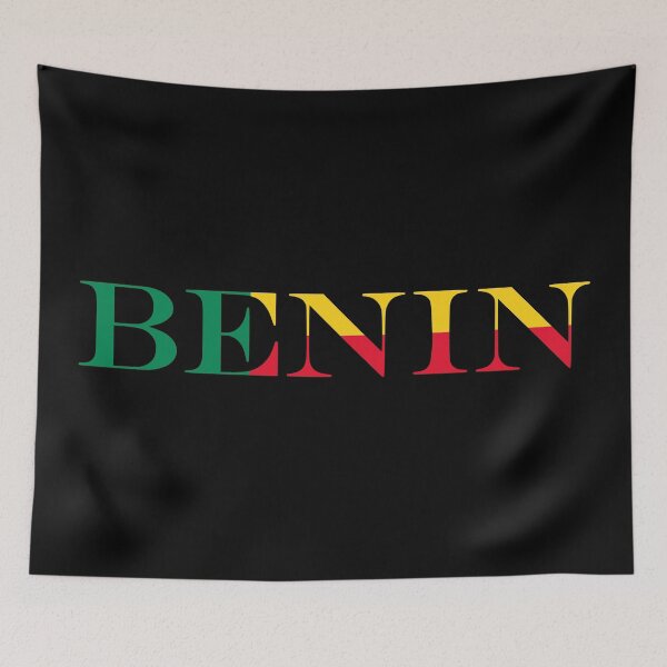 Item preview, Benin Country Name Typography Flag | Beninese Text Inside Flag Design designed and sold by NTGUILTY.