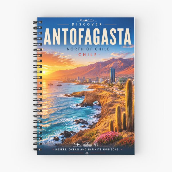 Item preview, Antofagasta Chile Travel Poster – Northern Chile Coast & Desert designed and sold by ElartedeNoel.