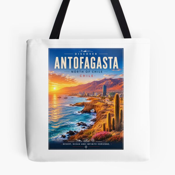 Item preview, Antofagasta Chile Travel Poster – Northern Chile Coast & Desert designed and sold by ElartedeNoel.