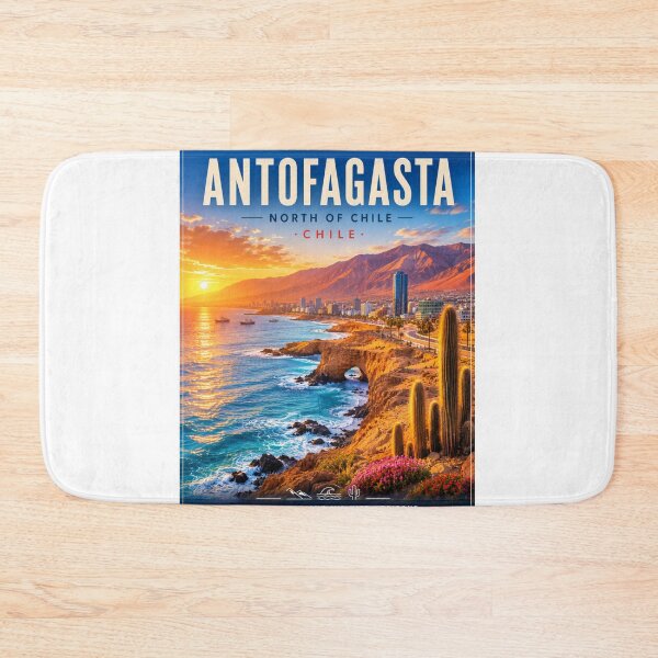 Item preview, Antofagasta Chile Travel Poster – Northern Chile Coast & Desert designed and sold by ElartedeNoel.