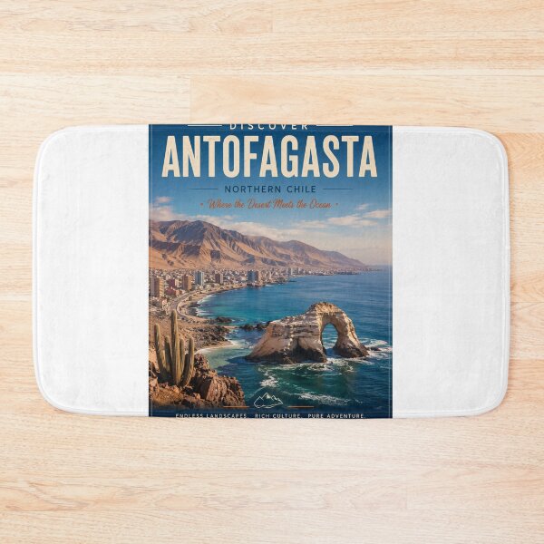 Item preview, Antofagasta Chile Travel Poster – Northern Chile Coast & Desert designed and sold by ElartedeNoel.