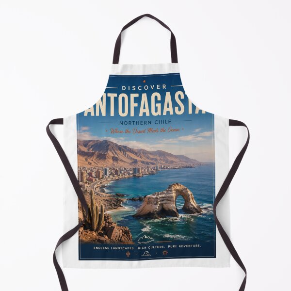 Item preview, Antofagasta Chile Travel Poster – Northern Chile Coast & Desert designed and sold by ElartedeNoel.