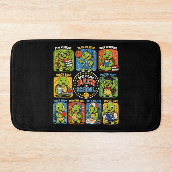 Item preview, Welcome Back To School Cute Turtle Mascot Retro Grid designed and sold by metalsnak.