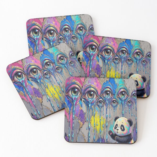 Item preview, Tears of the Universe Trippy Crying Eyes and Cute Panda designed and sold by Breezes-of-Ida.