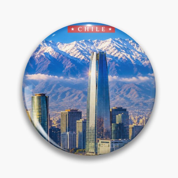 Item preview, Santiago Chile Travel Poster – Andes Mountains & City Skyline designed and sold by ElartedeNoel.