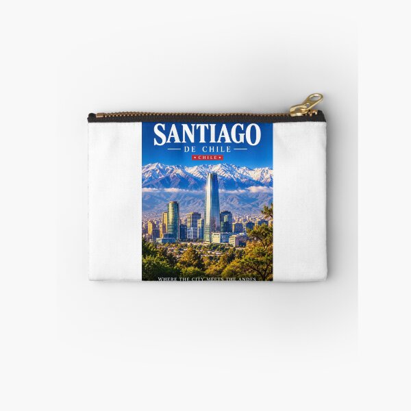 Item preview, Santiago Chile Travel Poster – Andes Mountains & City Skyline designed and sold by ElartedeNoel.