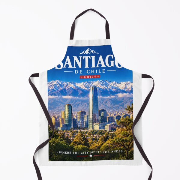Item preview, Cartel turístico de Santiago de Chile: Cordillera de los Andes y horizonte urbano. designed and sold by ElartedeNoel.
