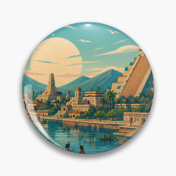 Item preview, Greetings from Aztlán Vintage Travel Poster designed and sold by Extravanganzza.