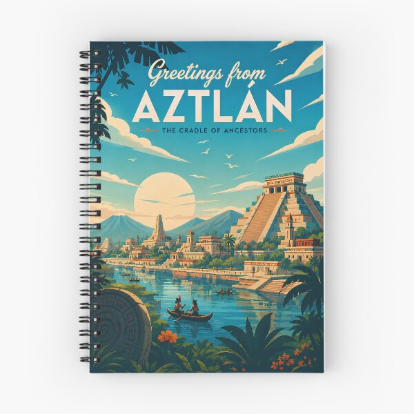 Item preview, Greetings from Aztlán Vintage Travel Poster designed and sold by Extravanganzza.