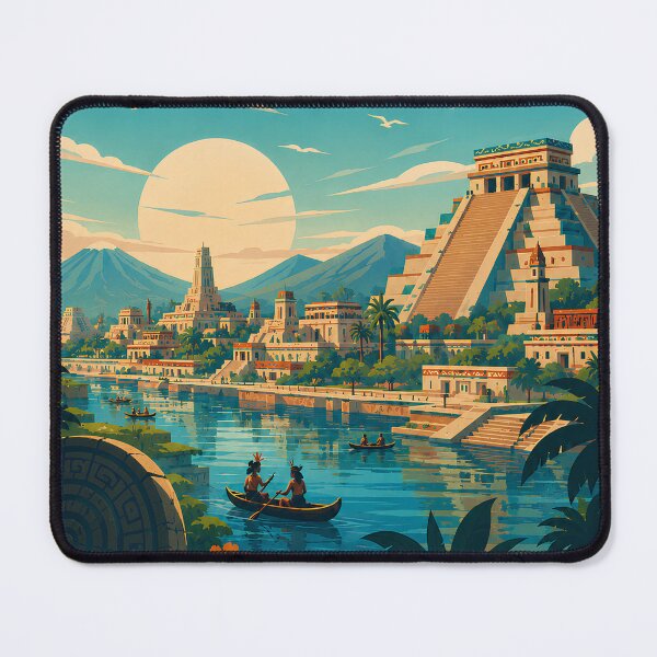 Item preview, Greetings from Aztlán Vintage Travel Poster designed and sold by Extravanganzza.
