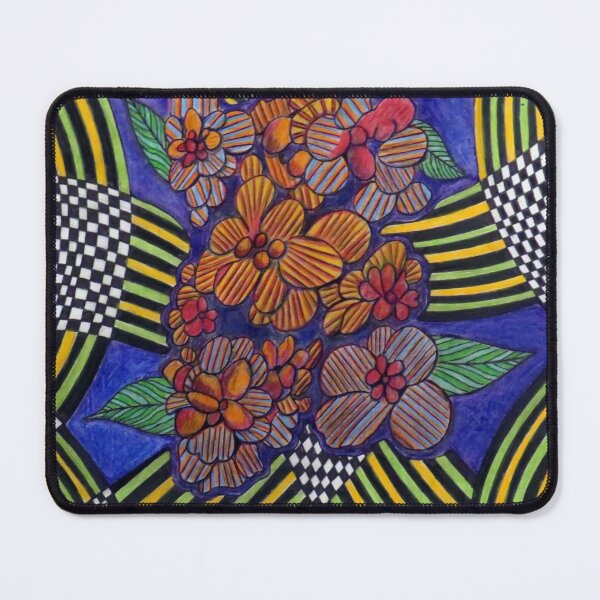Item preview, 1145 - STRIPED FLOWERS - DAVE EDWARDS - MIXED MEDIA - 2026 designed and sold by BLYTHART.