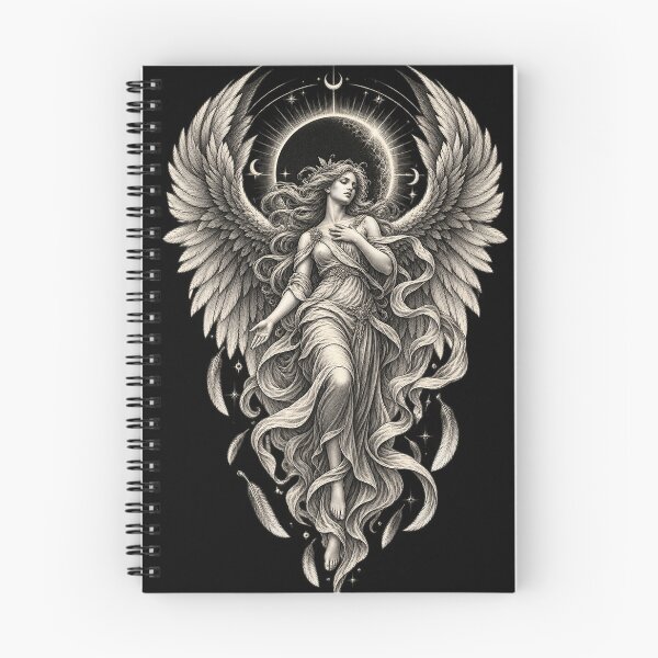 Item preview, Celestial Angel Goddess with Eclipse and Moon Wings designed and sold by will freed18.