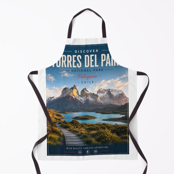 Item preview, Torres del Paine Chile Travel Poster – Patagonia National Park designed and sold by ElartedeNoel.