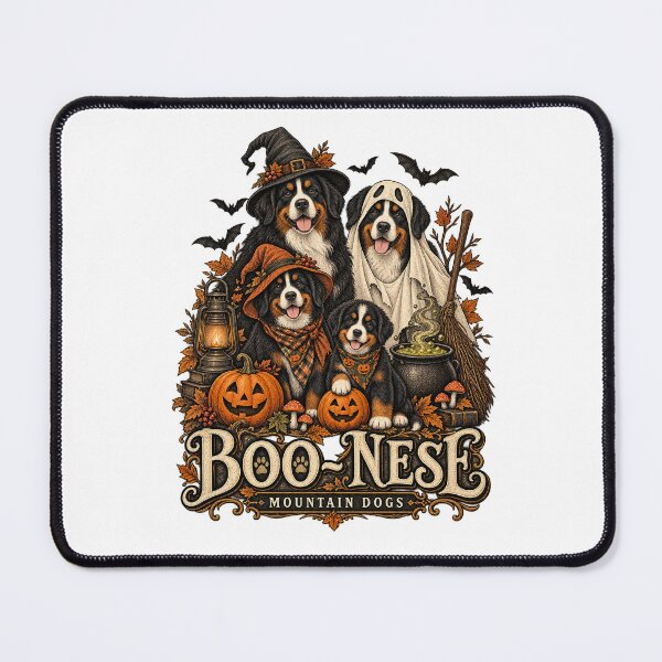 Item preview, Boo-Nese Mountain Dogs Halloween Pumpkin Witch Spooky Dog designed and sold by will freed18.