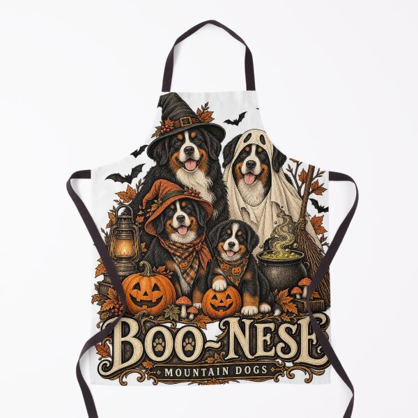 Item preview, Boo-Nese Mountain Dogs Halloween Pumpkin Witch Spooky Dog  designed and sold by will freed18.