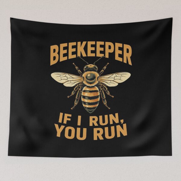 Item preview, Beekeeper If I Run You Run T-Shirt - Funny Bee Keeper Shirt - Beekeeping Men Vintage Bee Keeper Outfit designed and sold by Dabbing Turtle Designs.