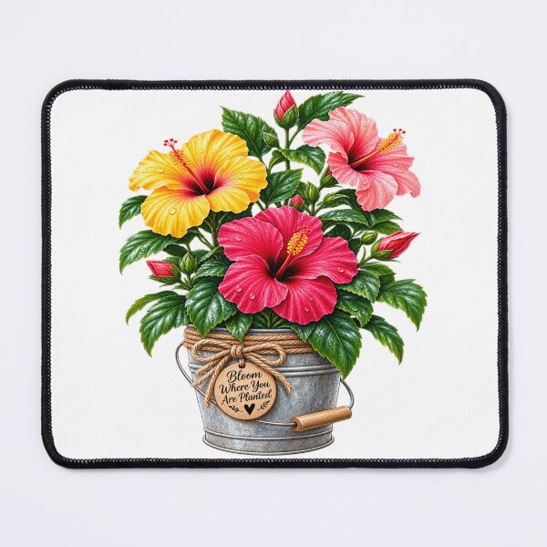 Item preview, Hibiscus Bucket Bouquet designed and sold by Julie Leisure Gardening.