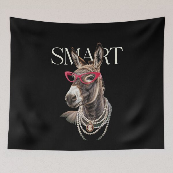 Item preview, Smart Donkey With Glasses Funny Meme Smart Donkey Ass designed and sold by Dabbing Turtle Designs.