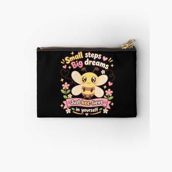 Item preview, Cute Bee Believe in Yourself – Small Steps Big Dreams Kawaii Motivational Design designed and sold by MathuraPresent.