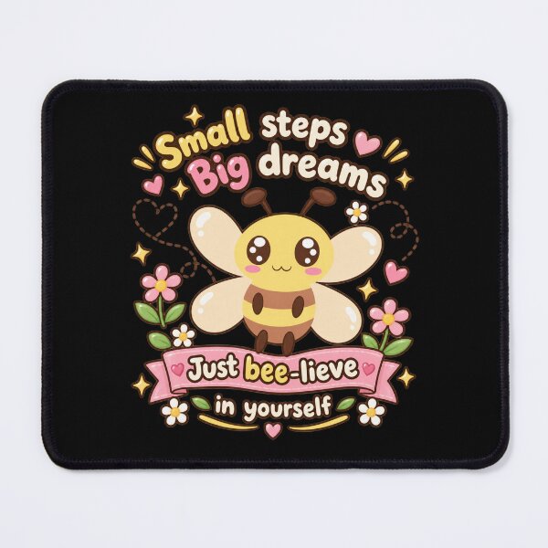 Item preview, Cute Bee Believe in Yourself – Small Steps Big Dreams Kawaii Motivational Design designed and sold by MathuraPresent.