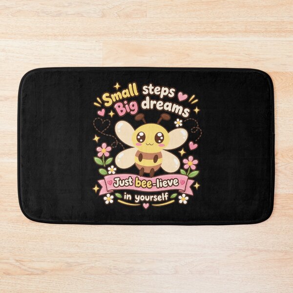 Item preview, Cute Bee Believe in Yourself – Small Steps Big Dreams Kawaii Motivational Design designed and sold by MathuraPresent.