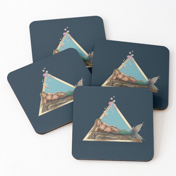 Item preview, MERMAID, OCEAN ART, MARINE CREATURE, BOHO, BOHEMIAN DESIGN designed and sold by classic car craze.